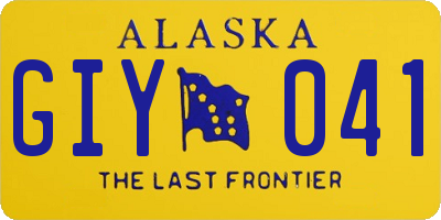 AK license plate GIY041