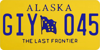 AK license plate GIY045