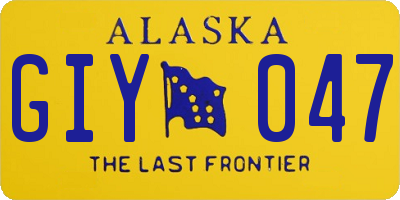 AK license plate GIY047