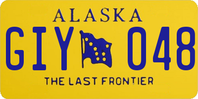 AK license plate GIY048