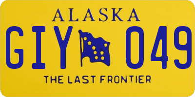 AK license plate GIY049