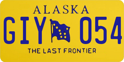 AK license plate GIY054