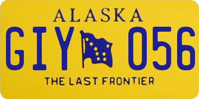 AK license plate GIY056