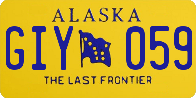 AK license plate GIY059