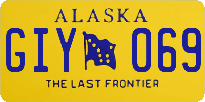 AK license plate GIY069