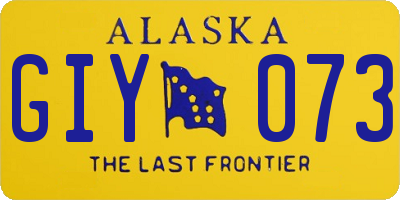 AK license plate GIY073