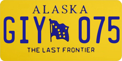 AK license plate GIY075