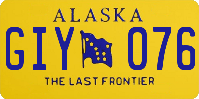 AK license plate GIY076
