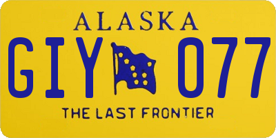 AK license plate GIY077