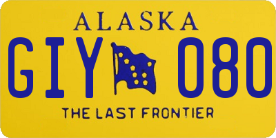 AK license plate GIY080