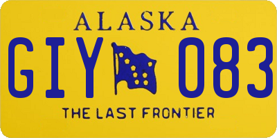 AK license plate GIY083