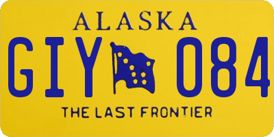 AK license plate GIY084