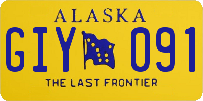 AK license plate GIY091