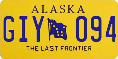 AK license plate GIY094
