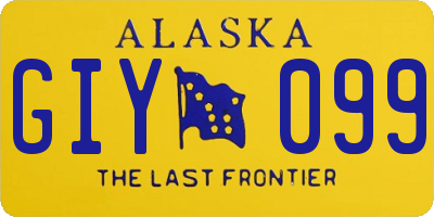 AK license plate GIY099