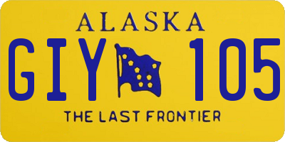 AK license plate GIY105