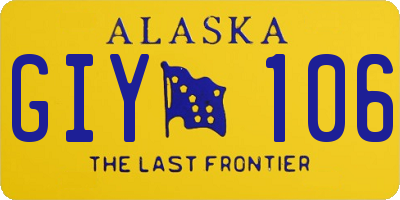 AK license plate GIY106
