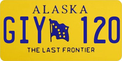 AK license plate GIY120