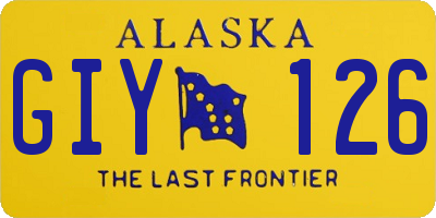 AK license plate GIY126