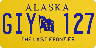 AK license plate GIY127