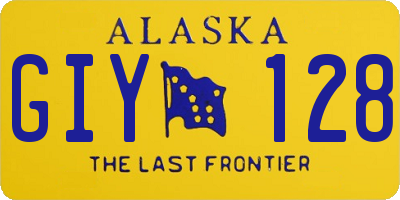 AK license plate GIY128