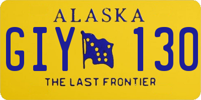 AK license plate GIY130