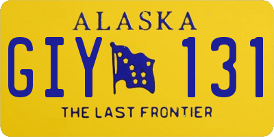 AK license plate GIY131