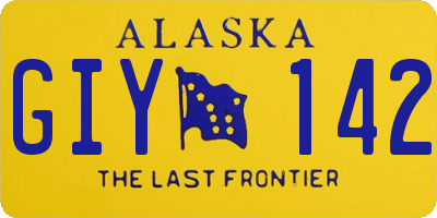 AK license plate GIY142