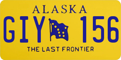 AK license plate GIY156