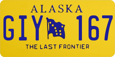 AK license plate GIY167
