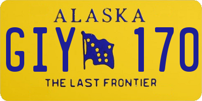 AK license plate GIY170