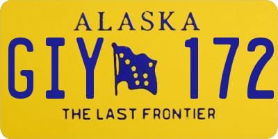 AK license plate GIY172