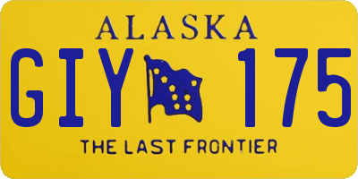 AK license plate GIY175