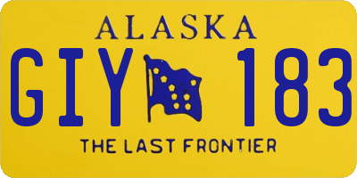 AK license plate GIY183