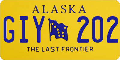 AK license plate GIY202