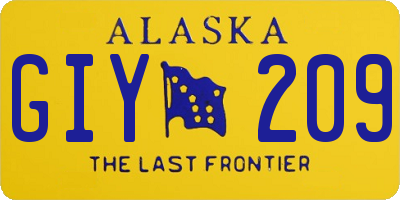 AK license plate GIY209