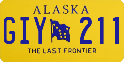 AK license plate GIY211