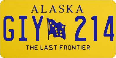 AK license plate GIY214