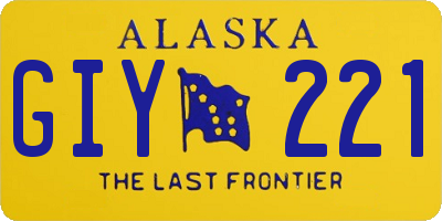 AK license plate GIY221