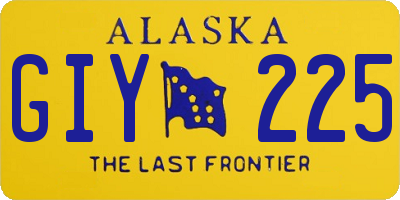 AK license plate GIY225