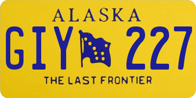 AK license plate GIY227