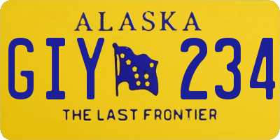 AK license plate GIY234