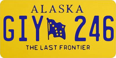 AK license plate GIY246