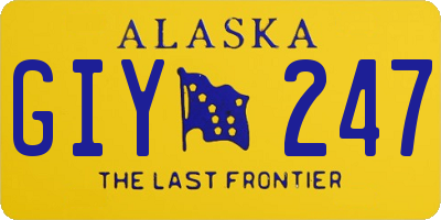 AK license plate GIY247
