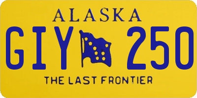 AK license plate GIY250