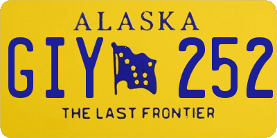 AK license plate GIY252