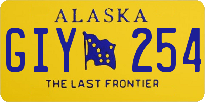 AK license plate GIY254