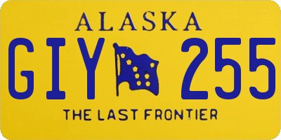 AK license plate GIY255