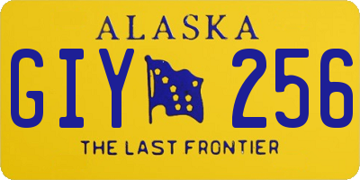 AK license plate GIY256