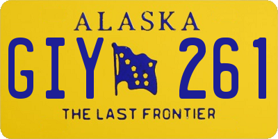 AK license plate GIY261